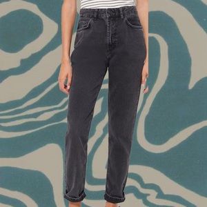 Urban Outfitters BDG Washed Black Denim Mom Jeans